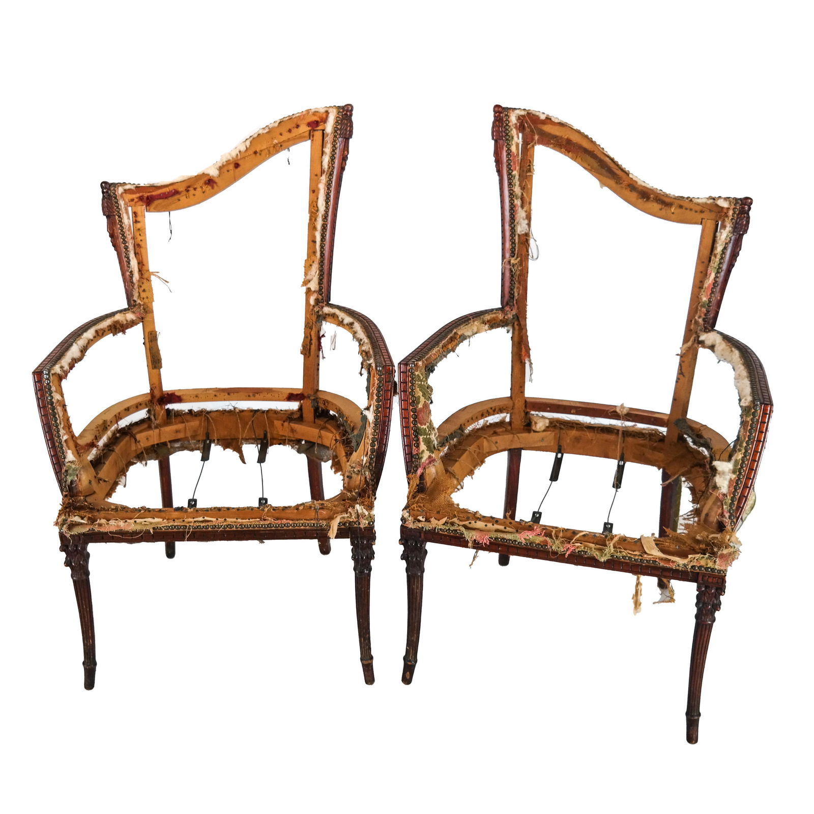 Pair 19th C. Arm Chair Frames (1 of 5)