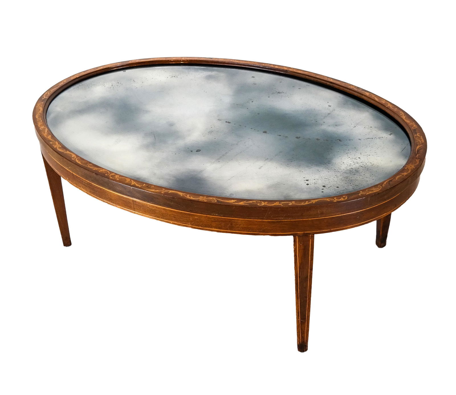 Edwardian-Style Oval Mirror Coffee Table (1 of 5)