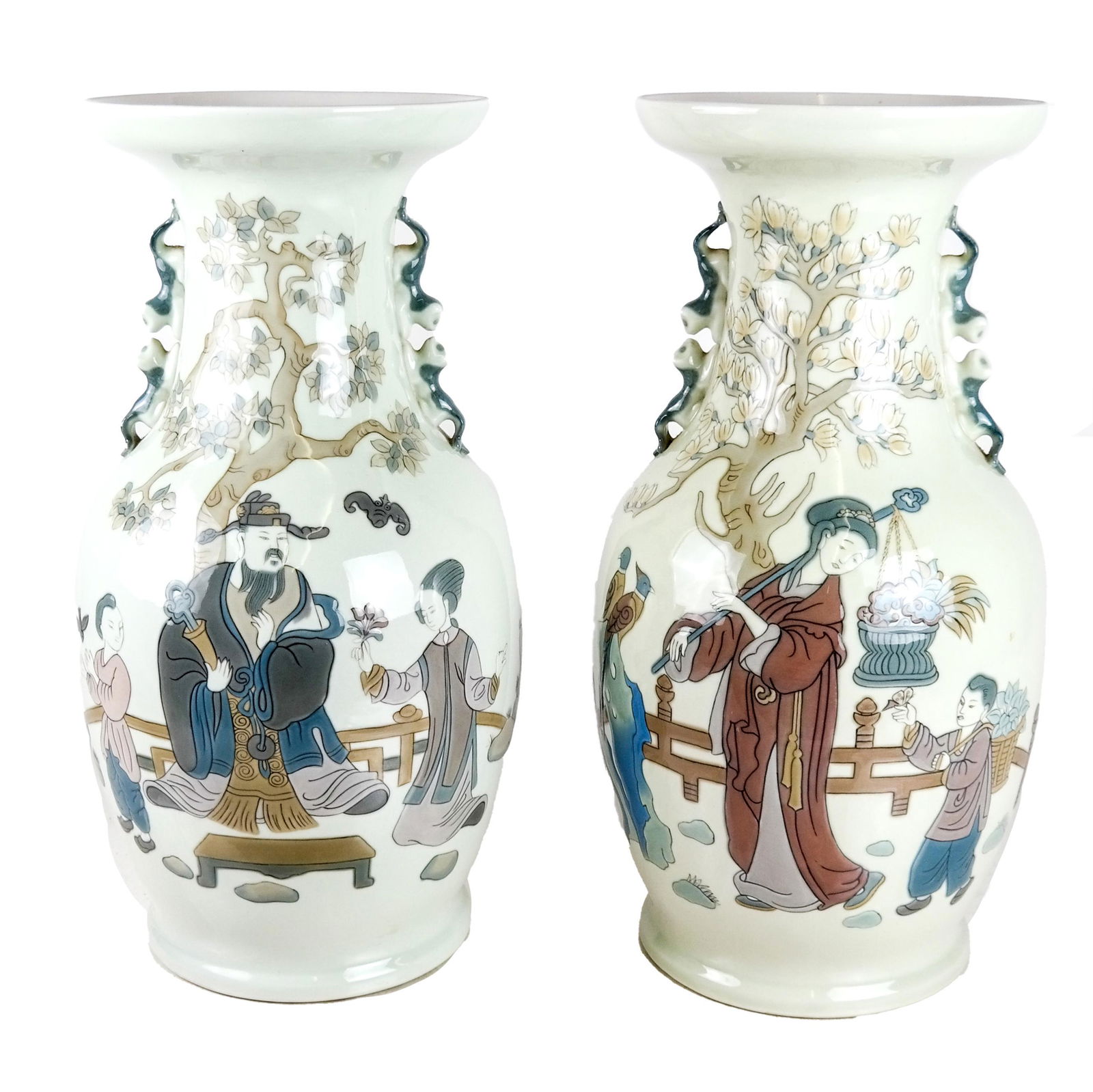 Pair Lladro Asian-Style Vases (1 of 8)