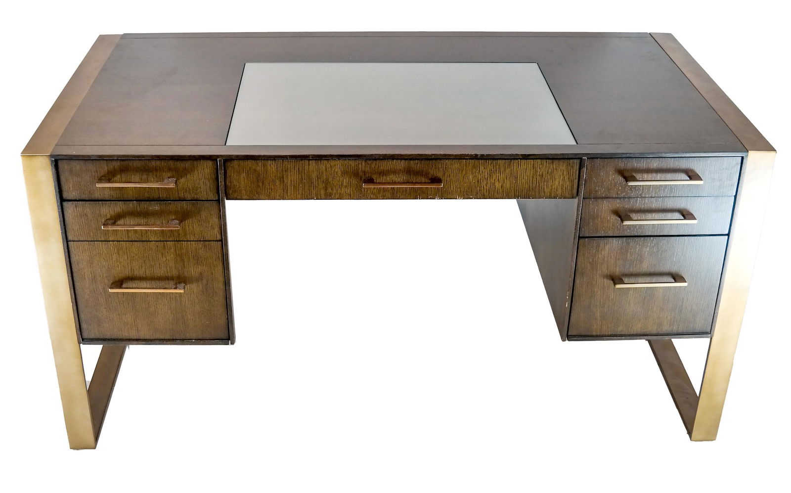 Vintage Oak and Steel Desk by Sligh (1 of 6)