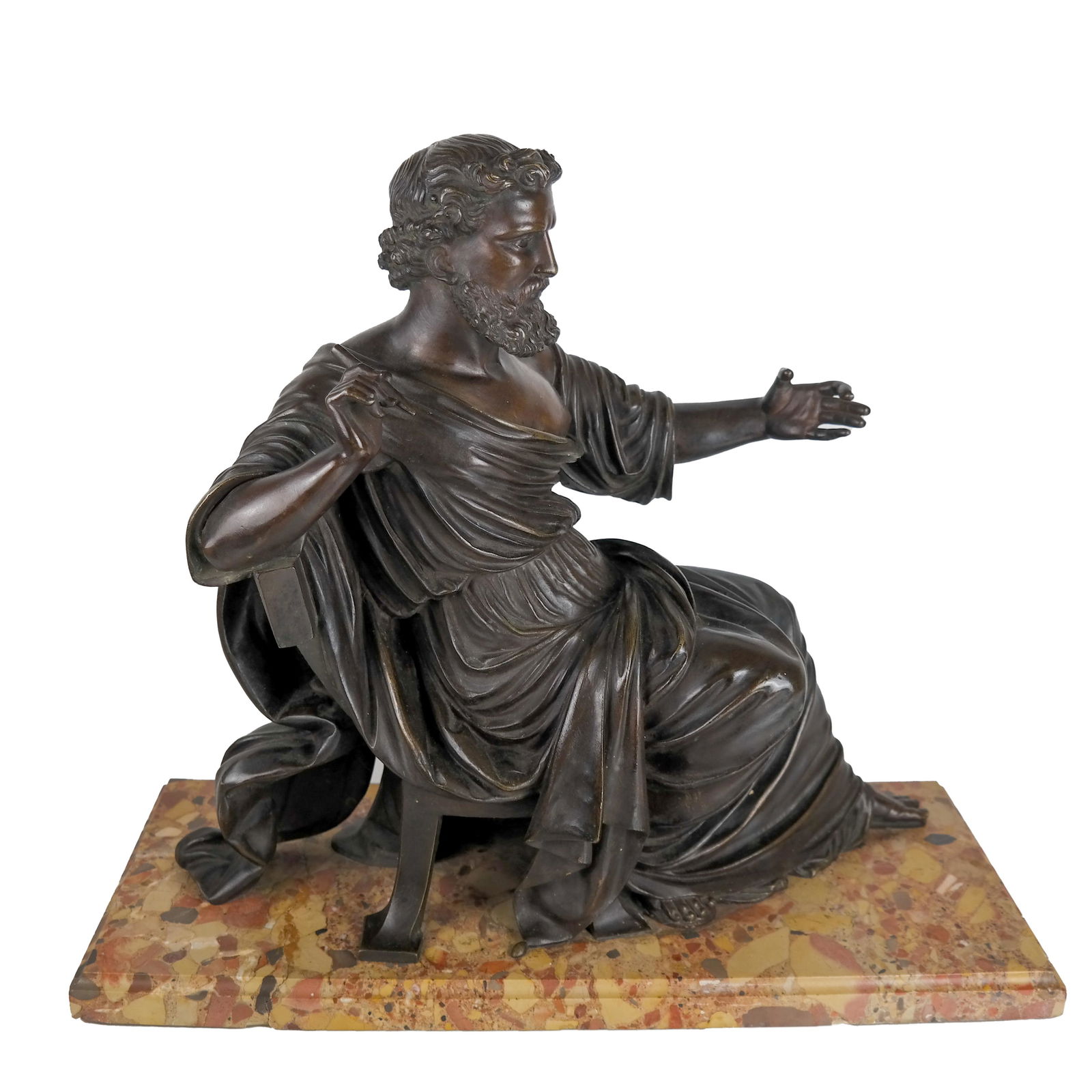Classical Bronze Man on Marble Base (1 of 6)