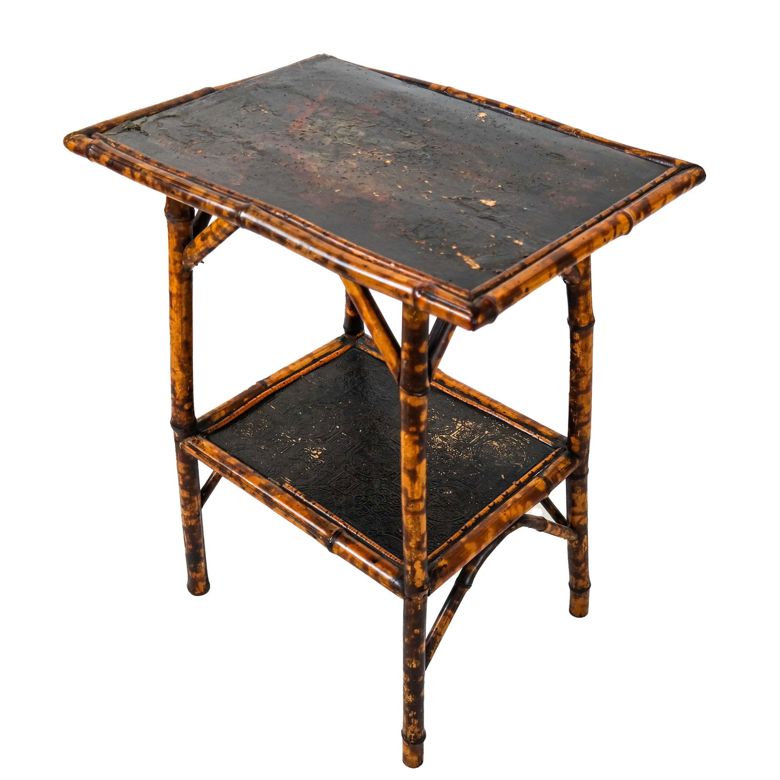 Victorian Bamboo Two-Tier Stand (1 of 6)