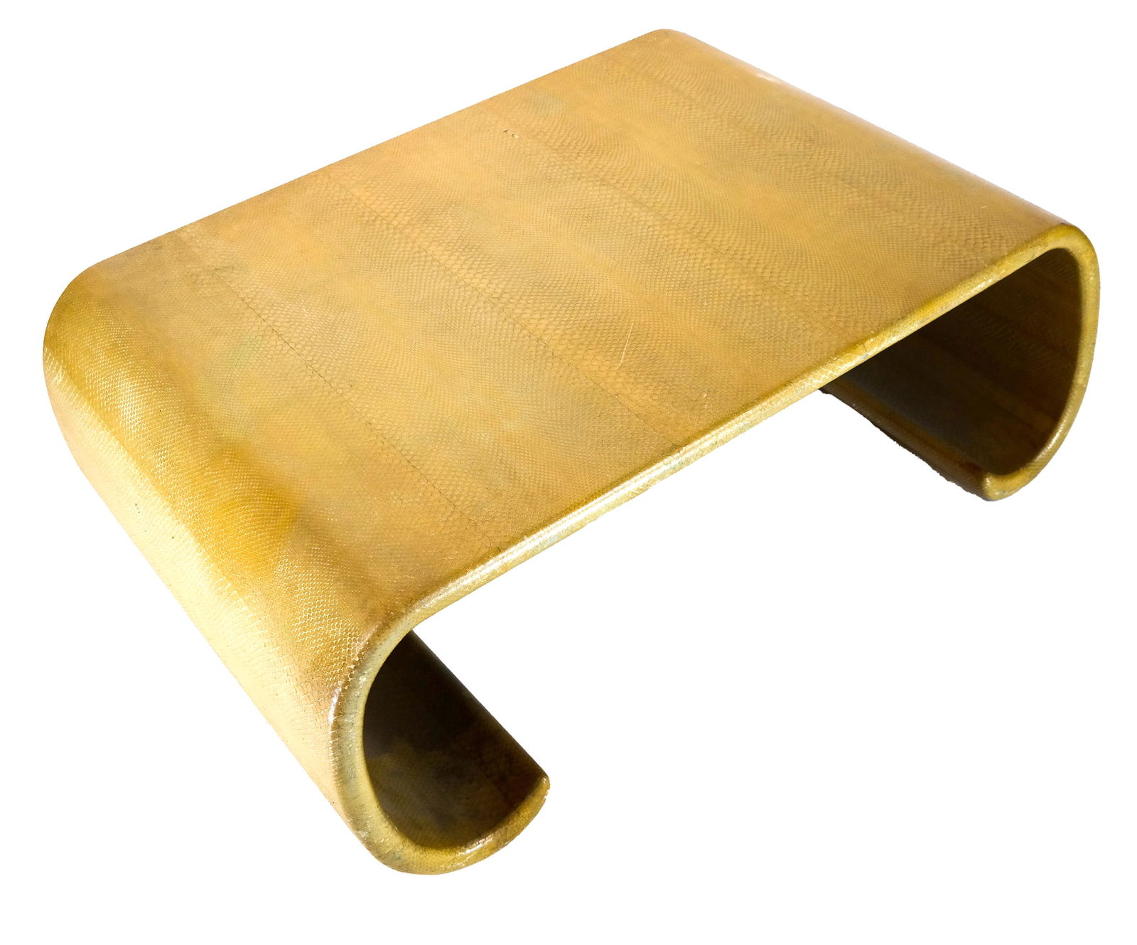 Karl Springer-Manner Faux Snakeskin Coffee Table (1 of 6)