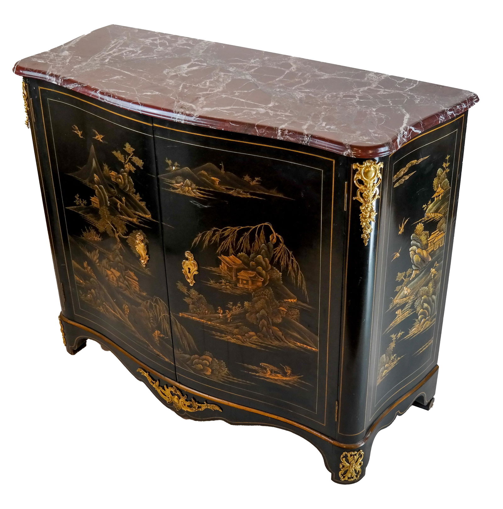 Jansen Regency-Style Chinoiserie Cabinet (1 of 12)
