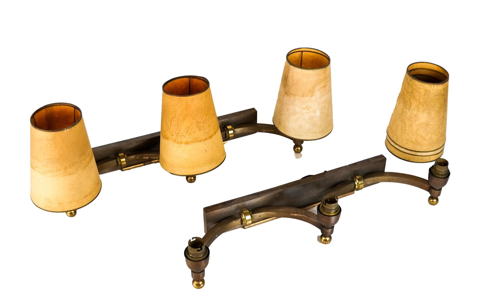 Pair of Leleu-Style French Bronze Sconces (1 of 1)