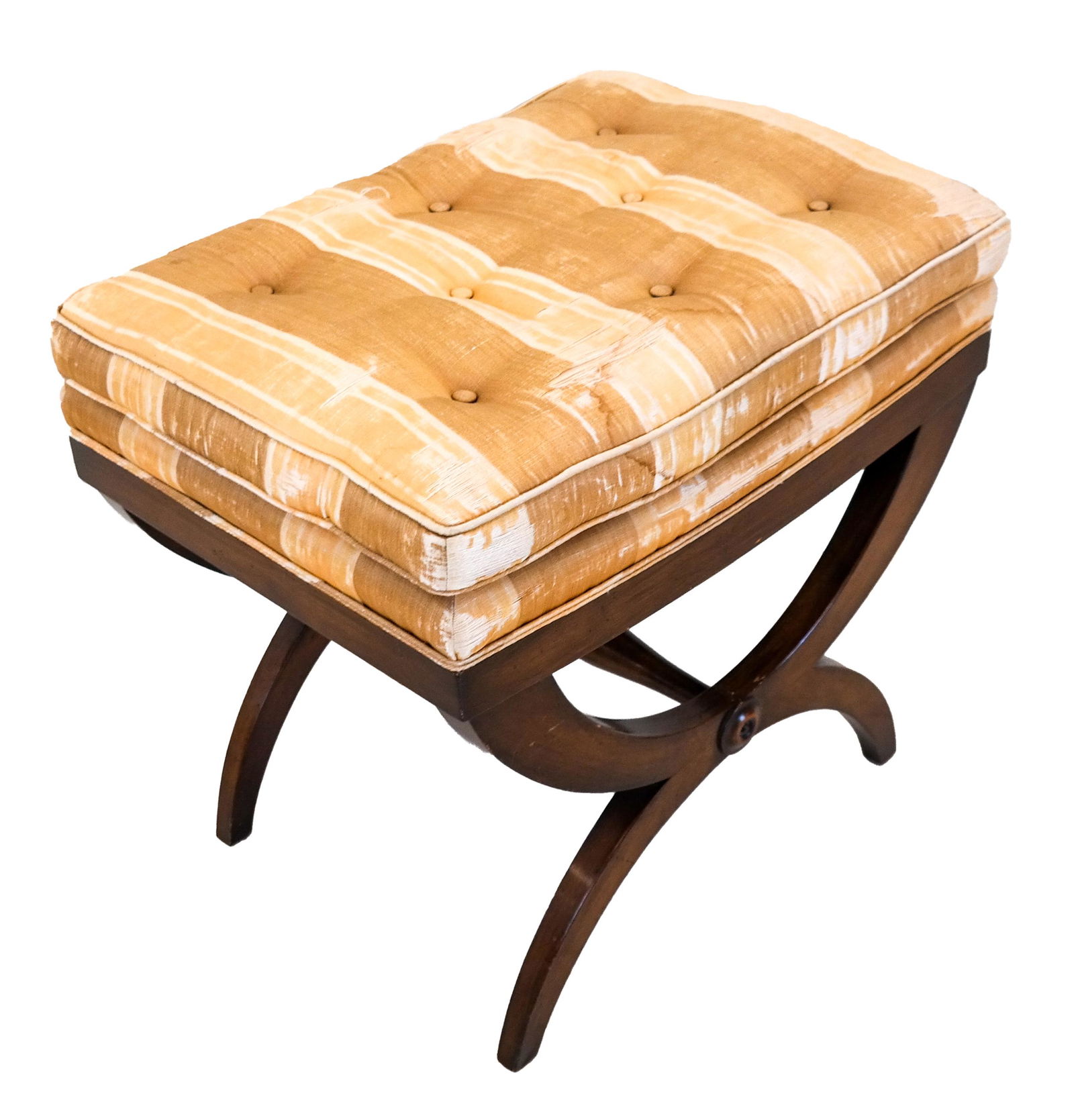 English-Style X-Form Fruitwood Bench (1 of 6)