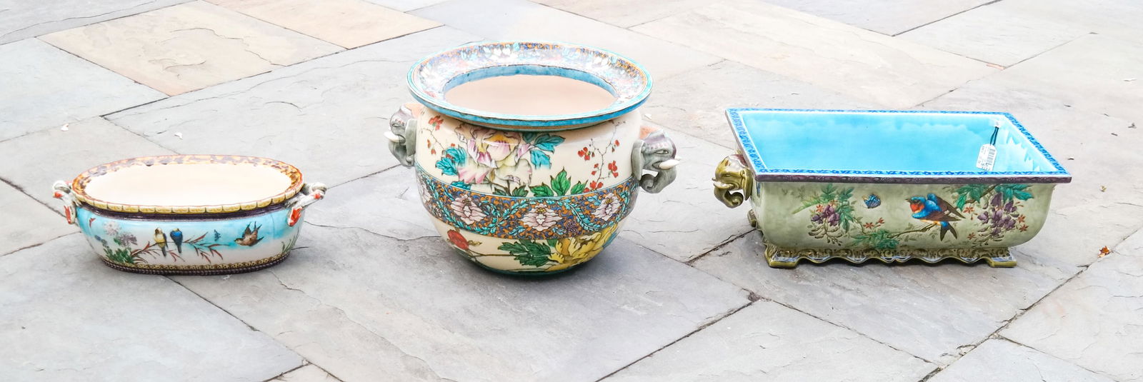 Three English Majolica Planters/Vessels (1 of 18)