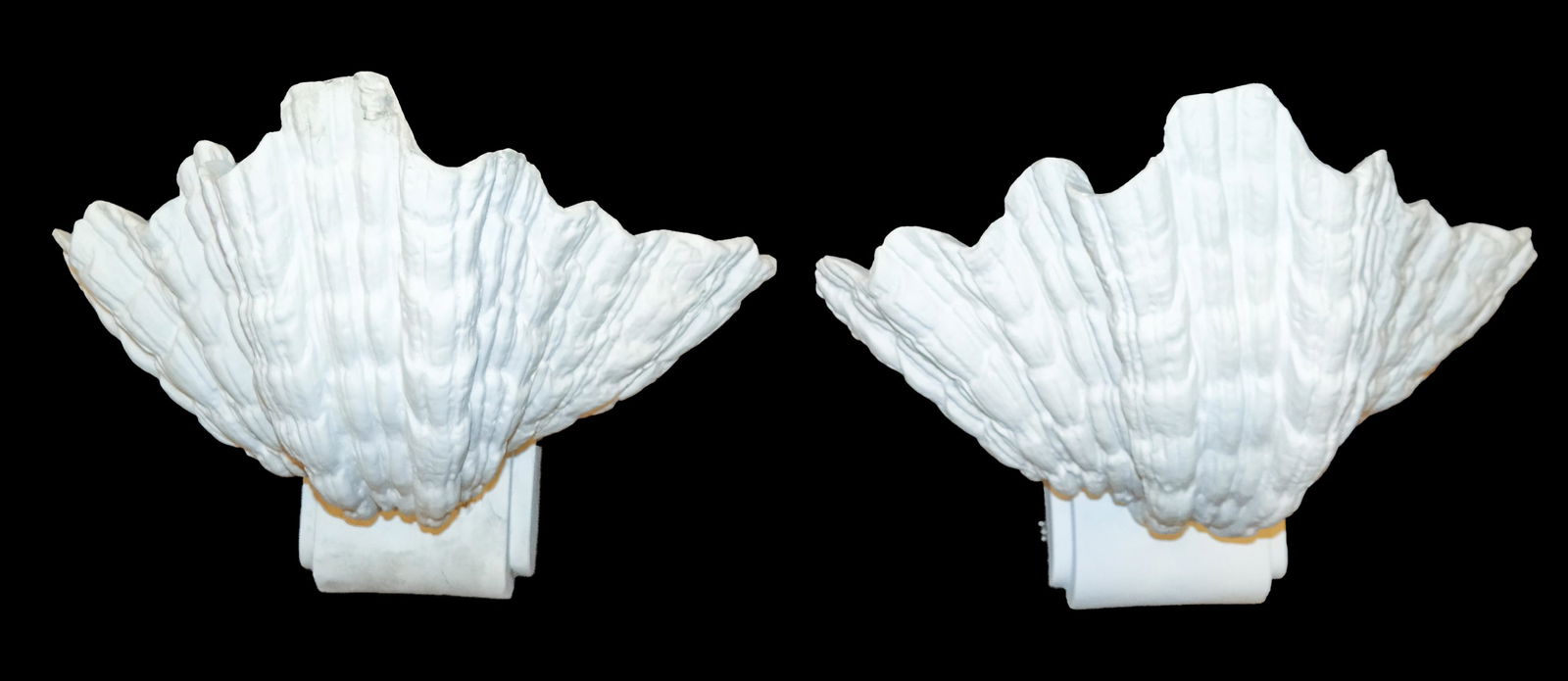 Pair Serge Roche Manner Shell Wall Pockets (1 of 5)