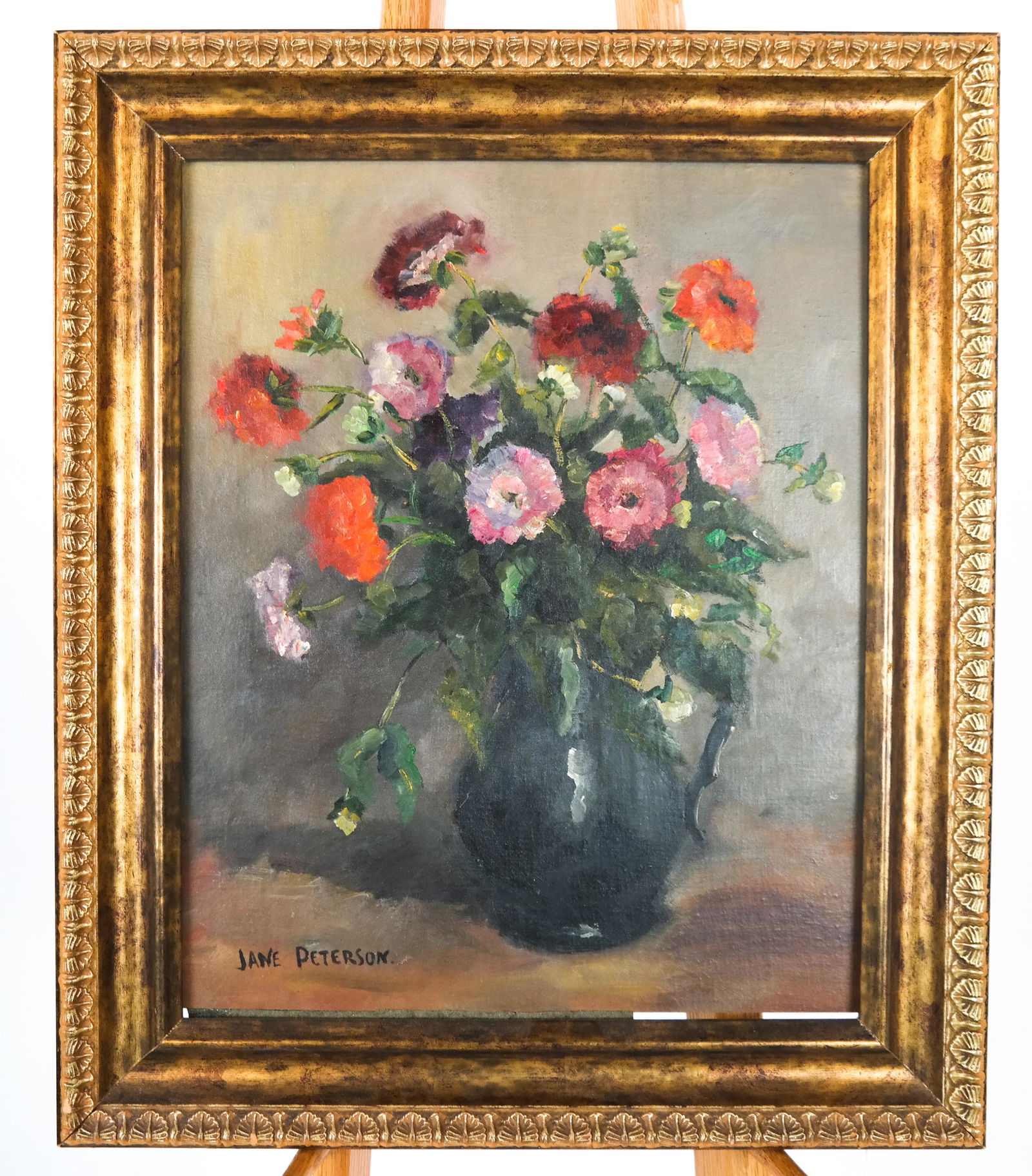 Jane PETERSON: Floral Still Life - Oil on Board (1 of 4)