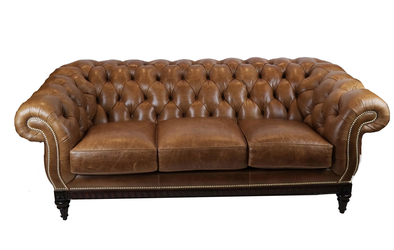 Tufted Leather Chesterfield Sofa (1 of 9)