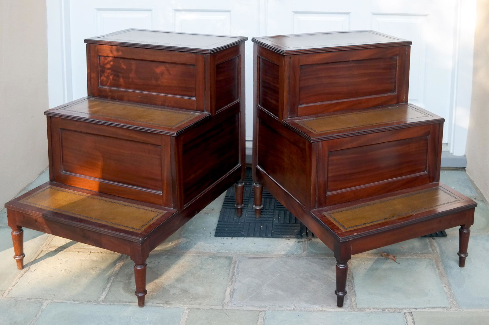Pair of Mahogany Library Step Tables (1 of 5)
