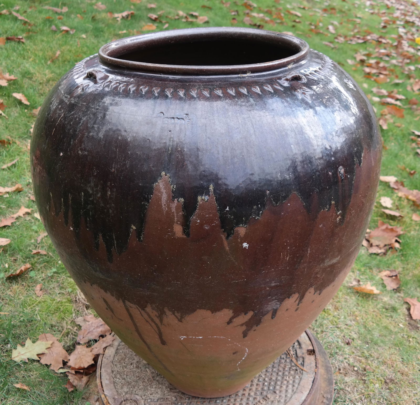 Monumental Chinese Glazed Martavan Storage Jar (1 of 7)