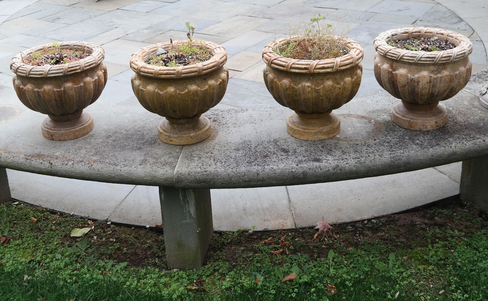 Four Granite Garden Urns (1 of 9)