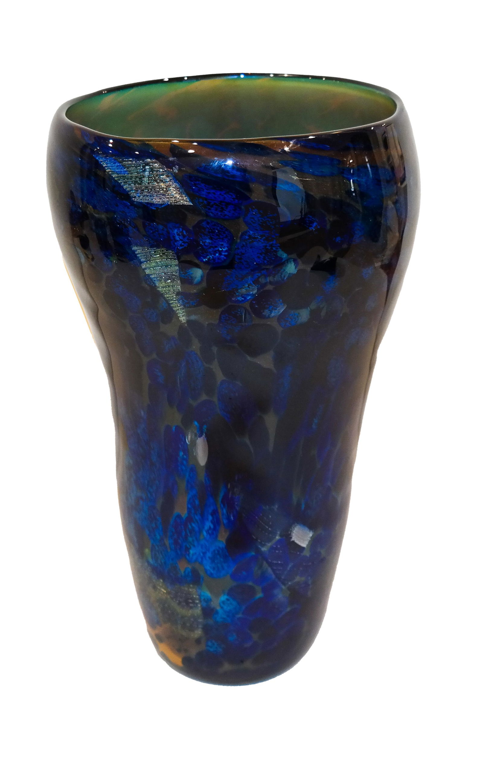 Tortoiseshell-Patterned Art Glass Vase (1 of 6)