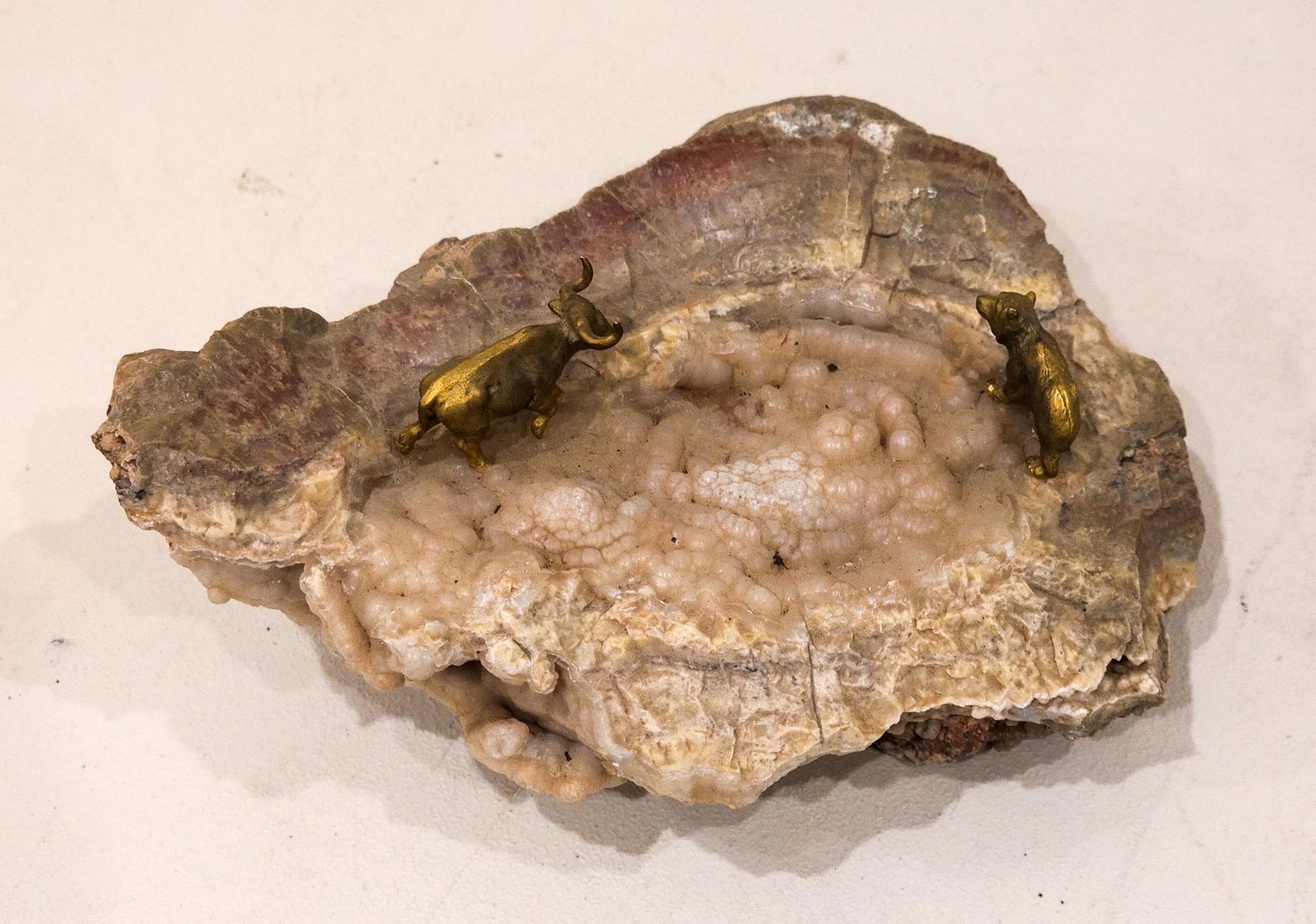 Bull & Bear on Natural Rock - Sculpture (1 of 6)