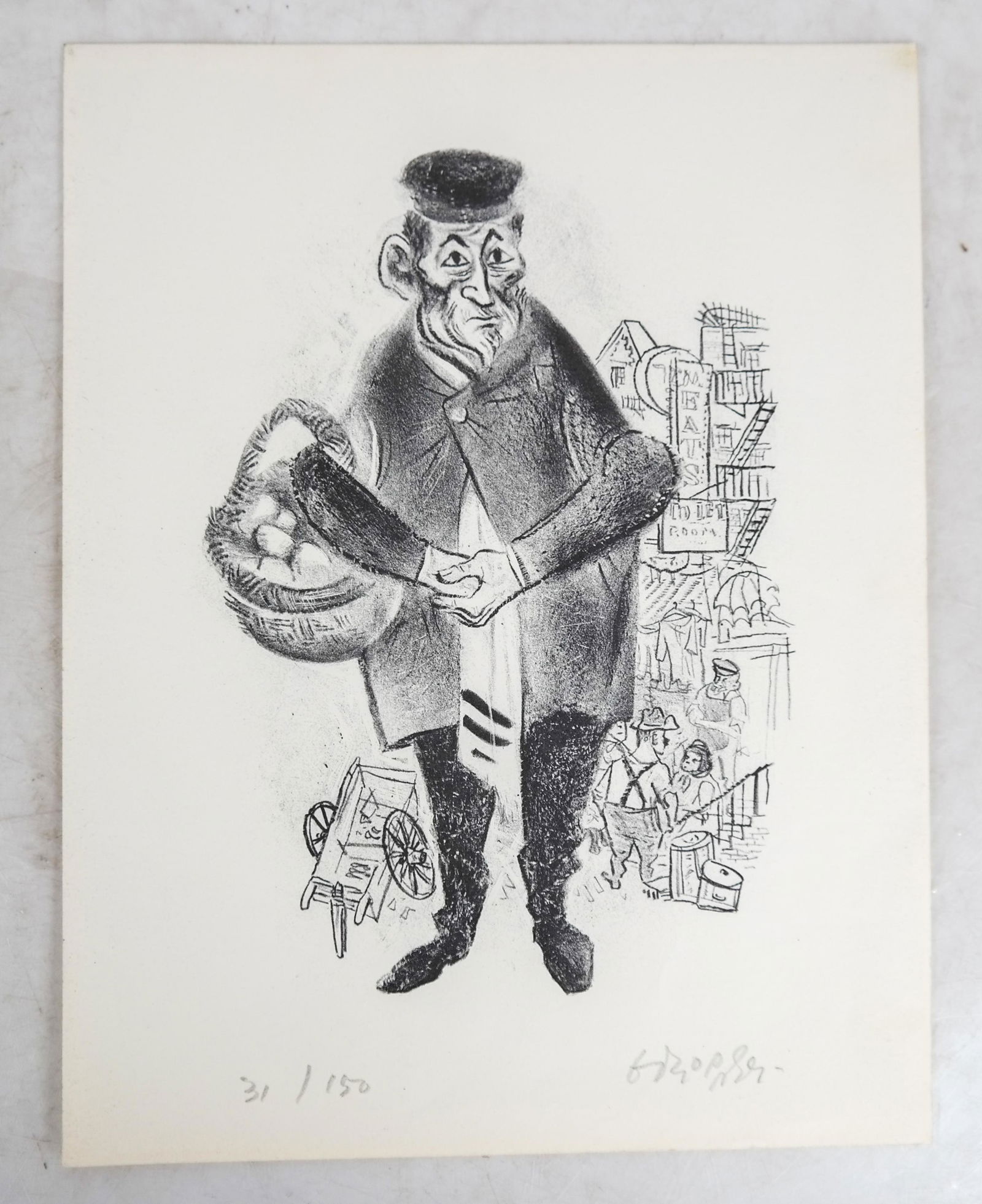 William GROPPER: Back from the Market" - Lithograp (1 of 5)