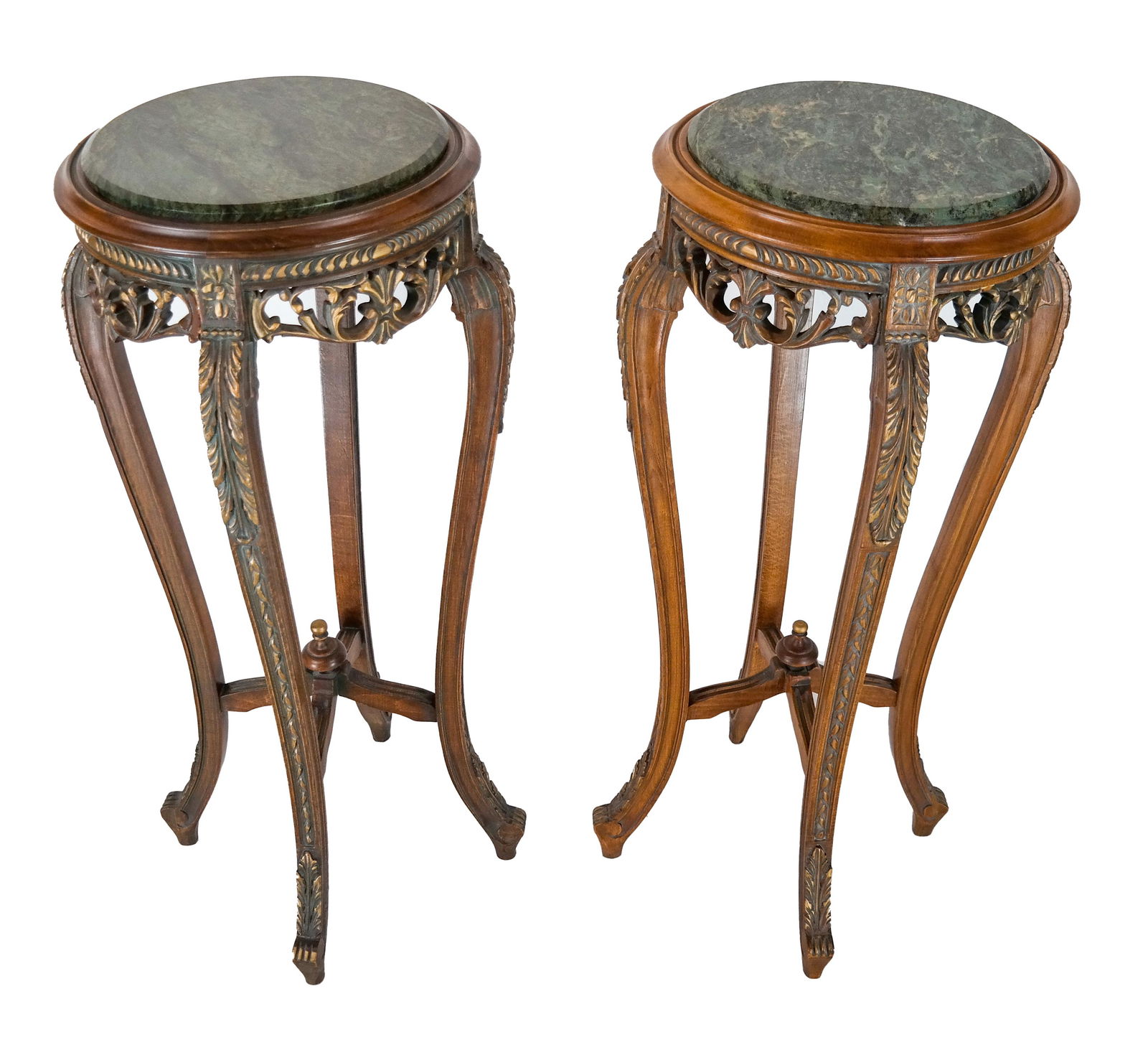 Pair Marble Top Pedestals (1 of 1)