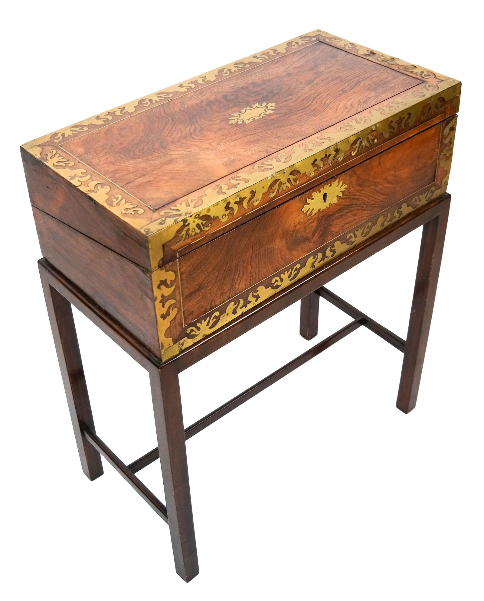 19th C. Regency Inlaid Lap Desk on Stand (1 of 1)