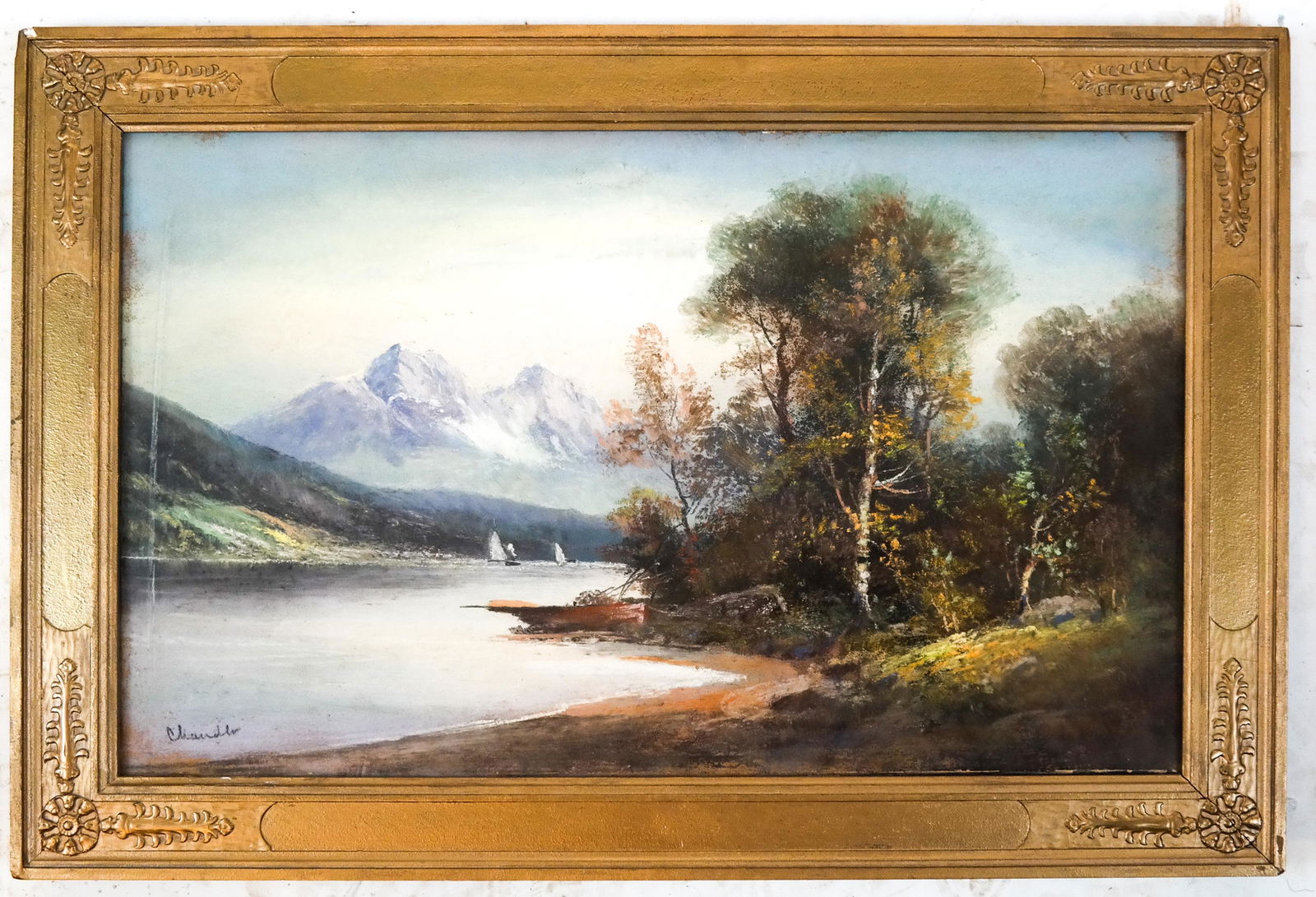 Howard Christy CHANDLER: Riverscape - Pastel (1 of 5)