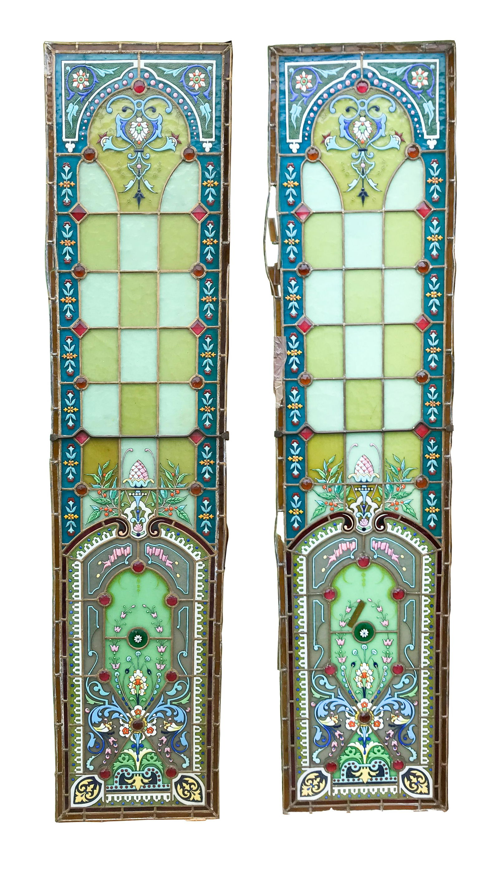 Pair of Stained Glass Panels (1 of 9)