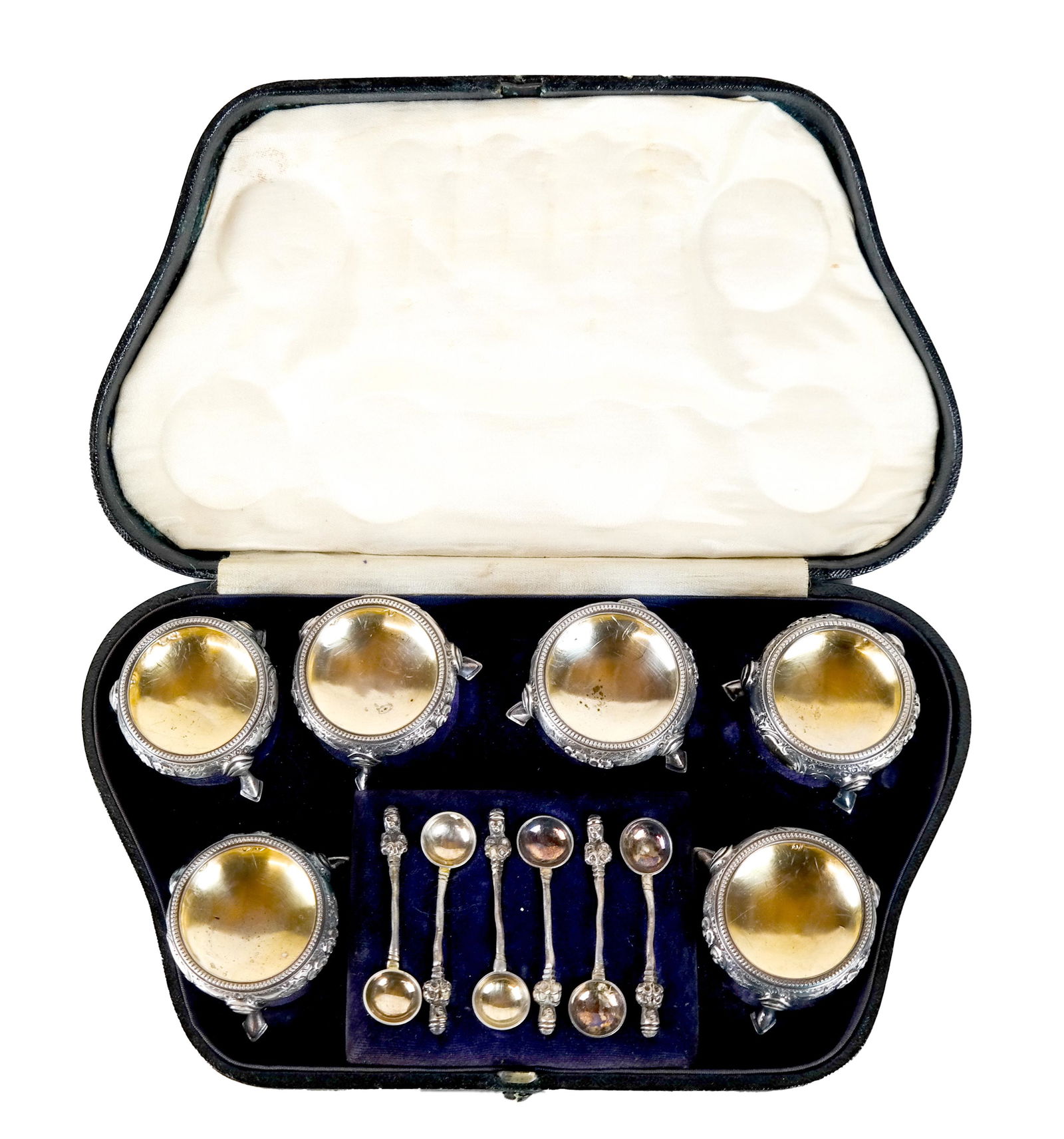 English Sterling Silver Salts and Salt Spoons (1 of 7)