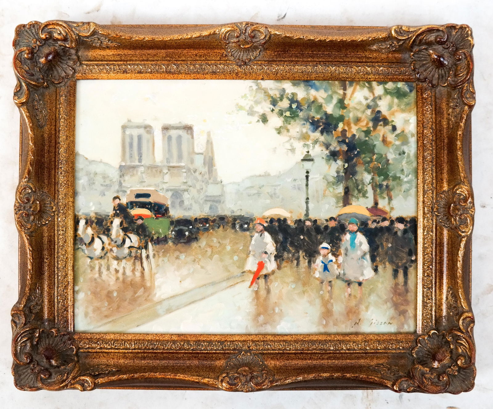 Andre GISSON: Paris Street Scene - Painting (1 of 5)