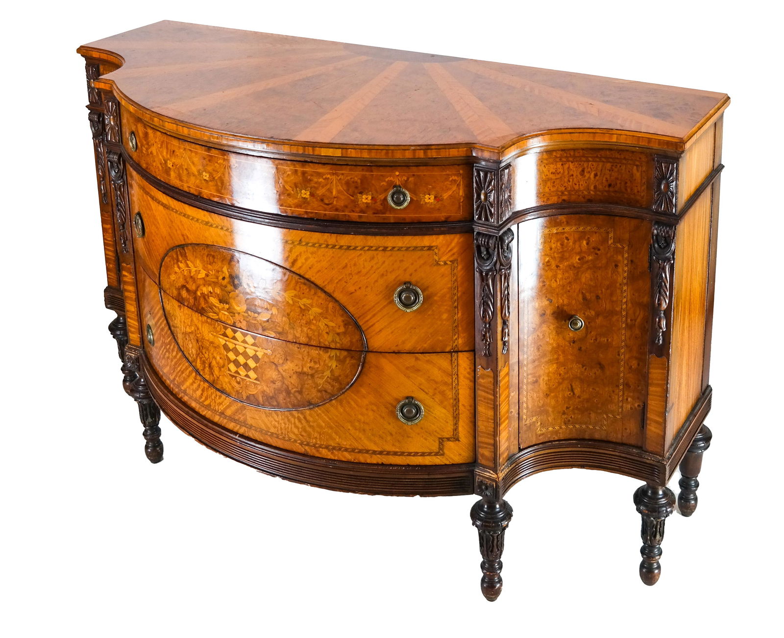 French-Style Sunburst Floral Chest (1 of 1)