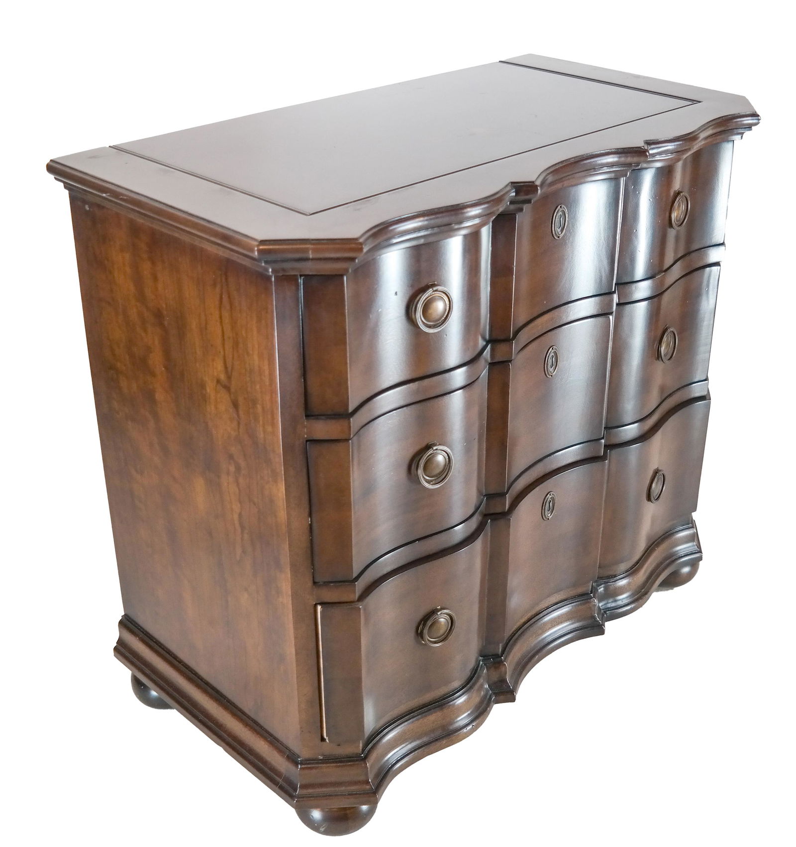 Dark Walnut Serpentine Chest by Hickory Chair (1 of 9)