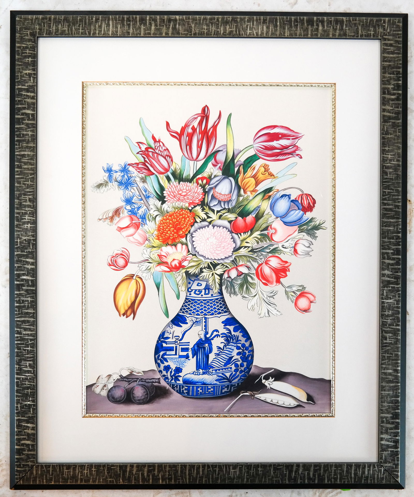 Chelsea House Still Life Painting on Silk (1 of 1)