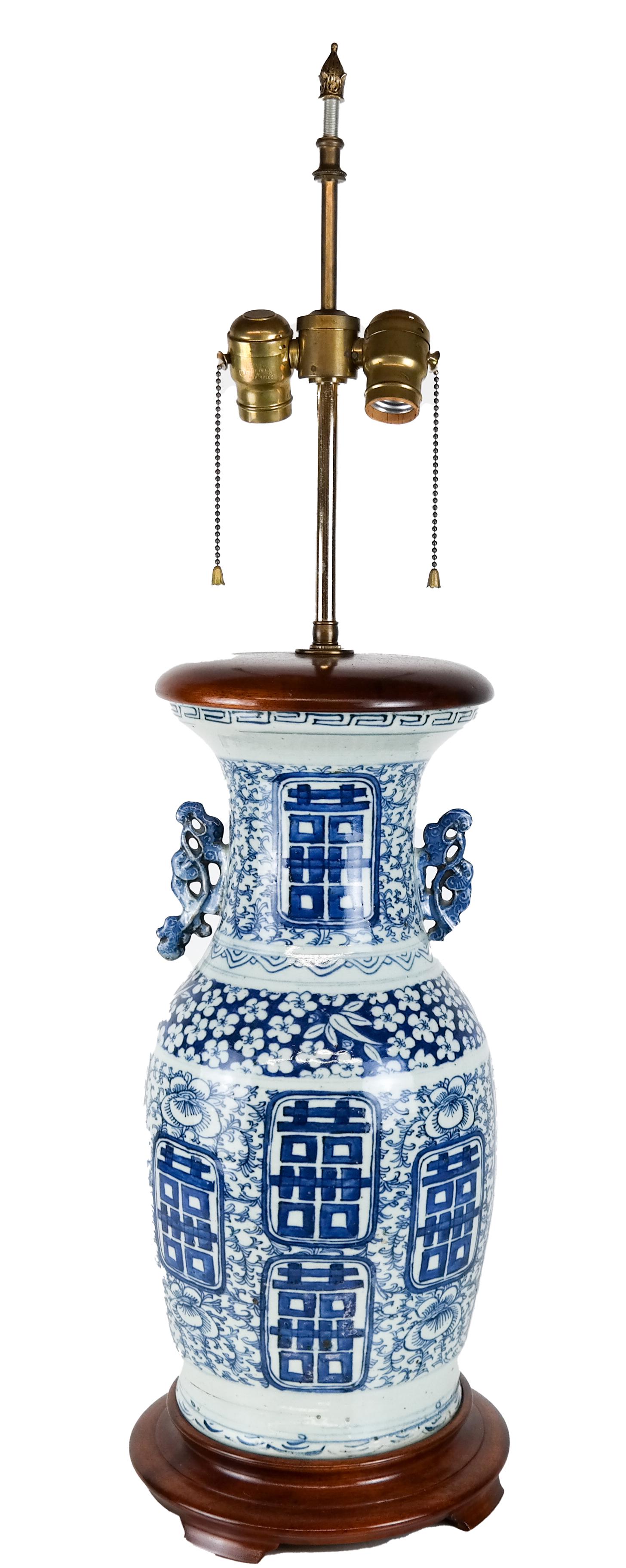 Chinese Blue and White Lamp (1 of 1)