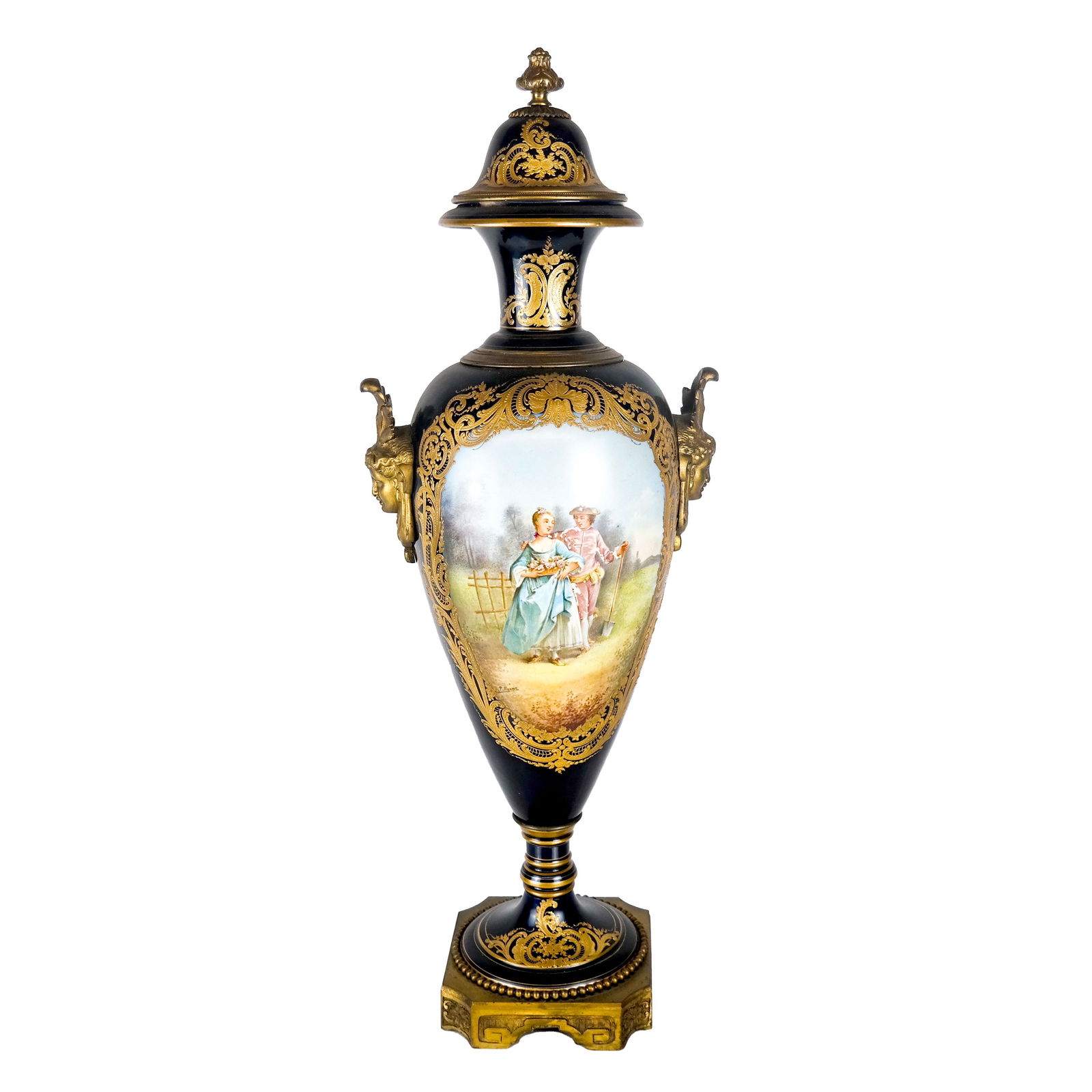 Sevres Bronze Mounted Vase (1 of 11)