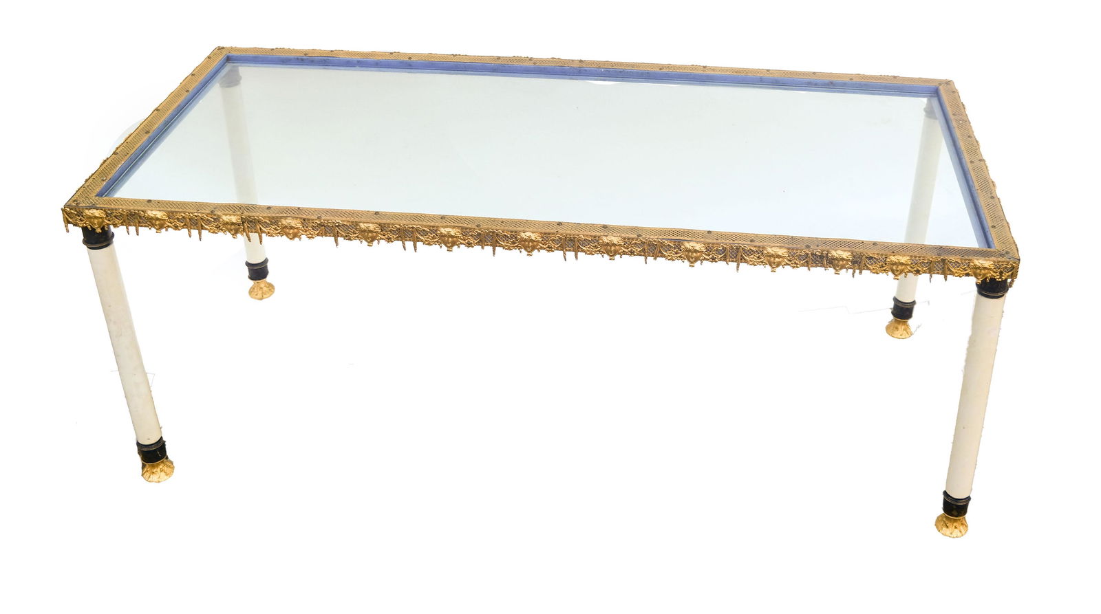 Russian Glass & Bronze Dore Coffee Table (1 of 5)