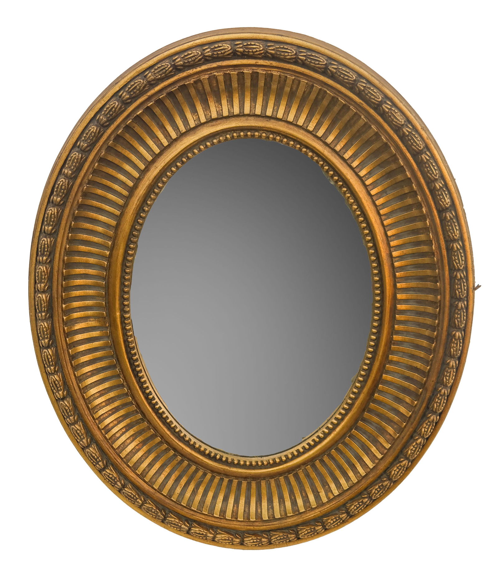 Carved Oval Gilt Wood Mirror (1 of 3)