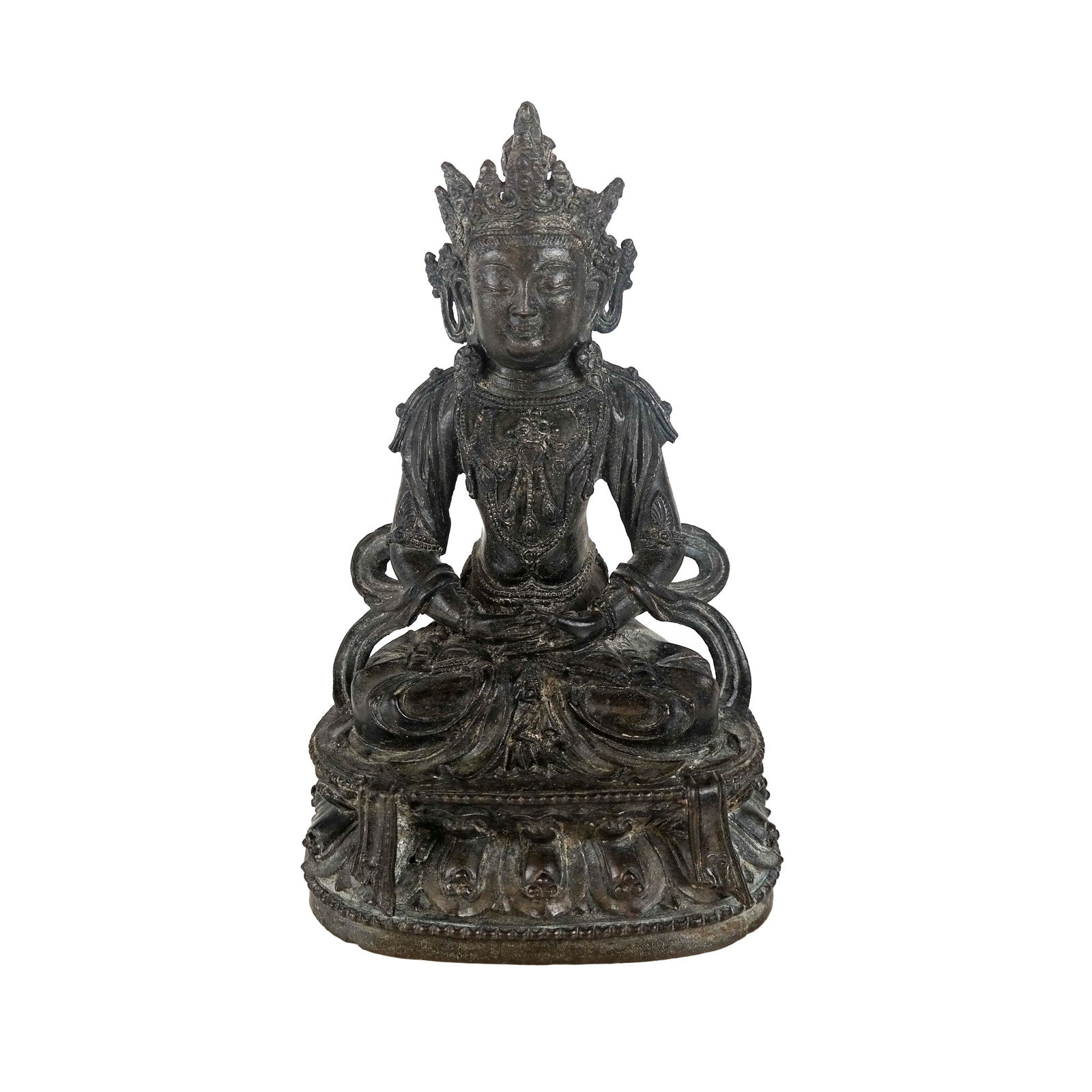 Chinese or Tibetan Bronze Quanyin or Tara Figure (1 of 6)