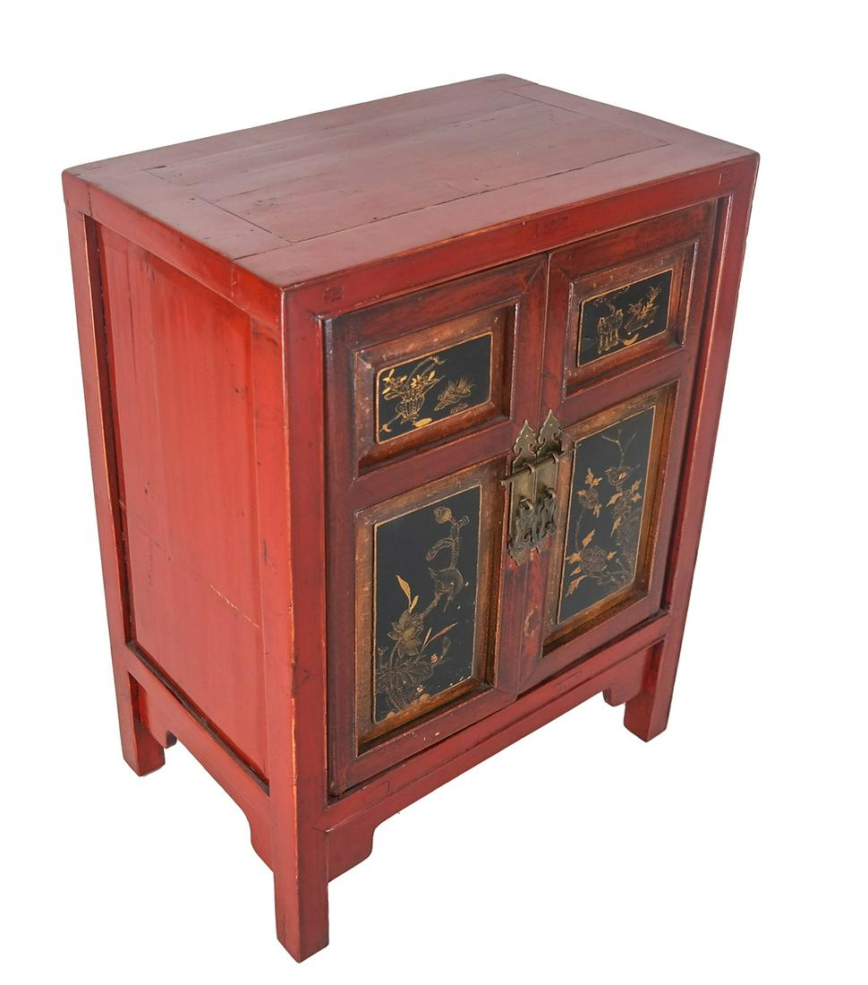 Chinese Red Lacquer Low Chest (1 of 8)