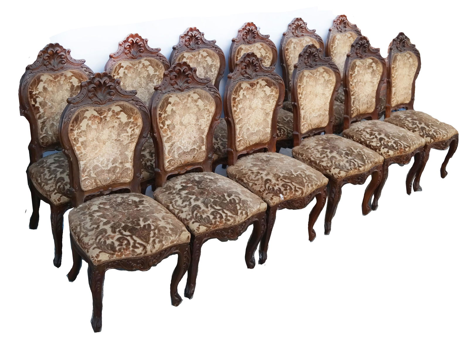 Twelve Ornate Dining Side Chairs (1 of 7)