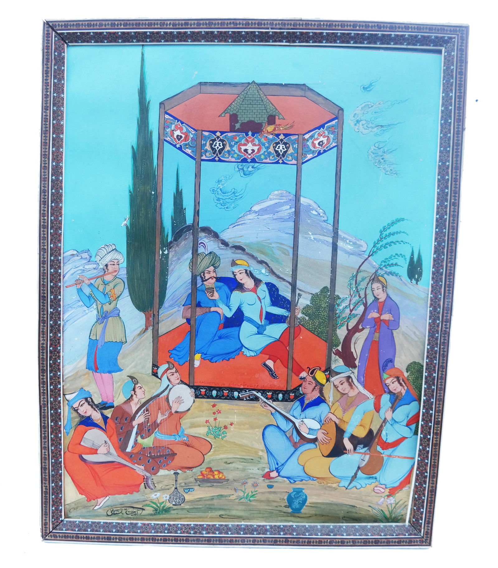 Persian Wedding Scene - Watercolor Painting (1 of 4)