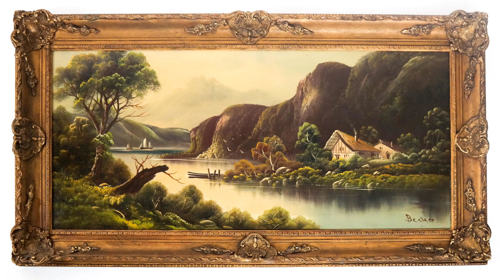 BECKER: Mountain, Riverscape - Painting (1 of 6)