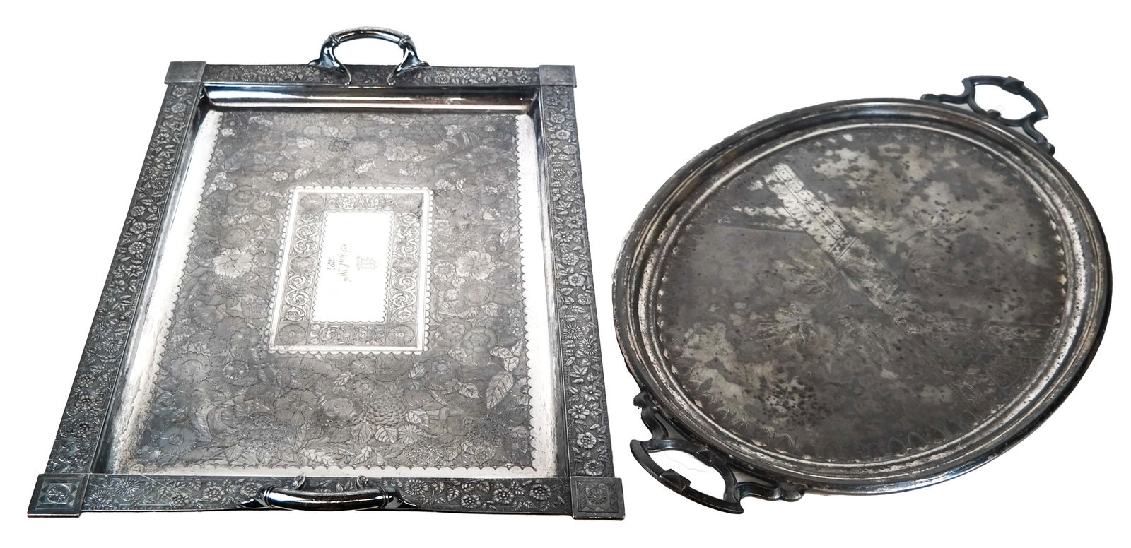 Two Silver Plate Trays (1 of 7)