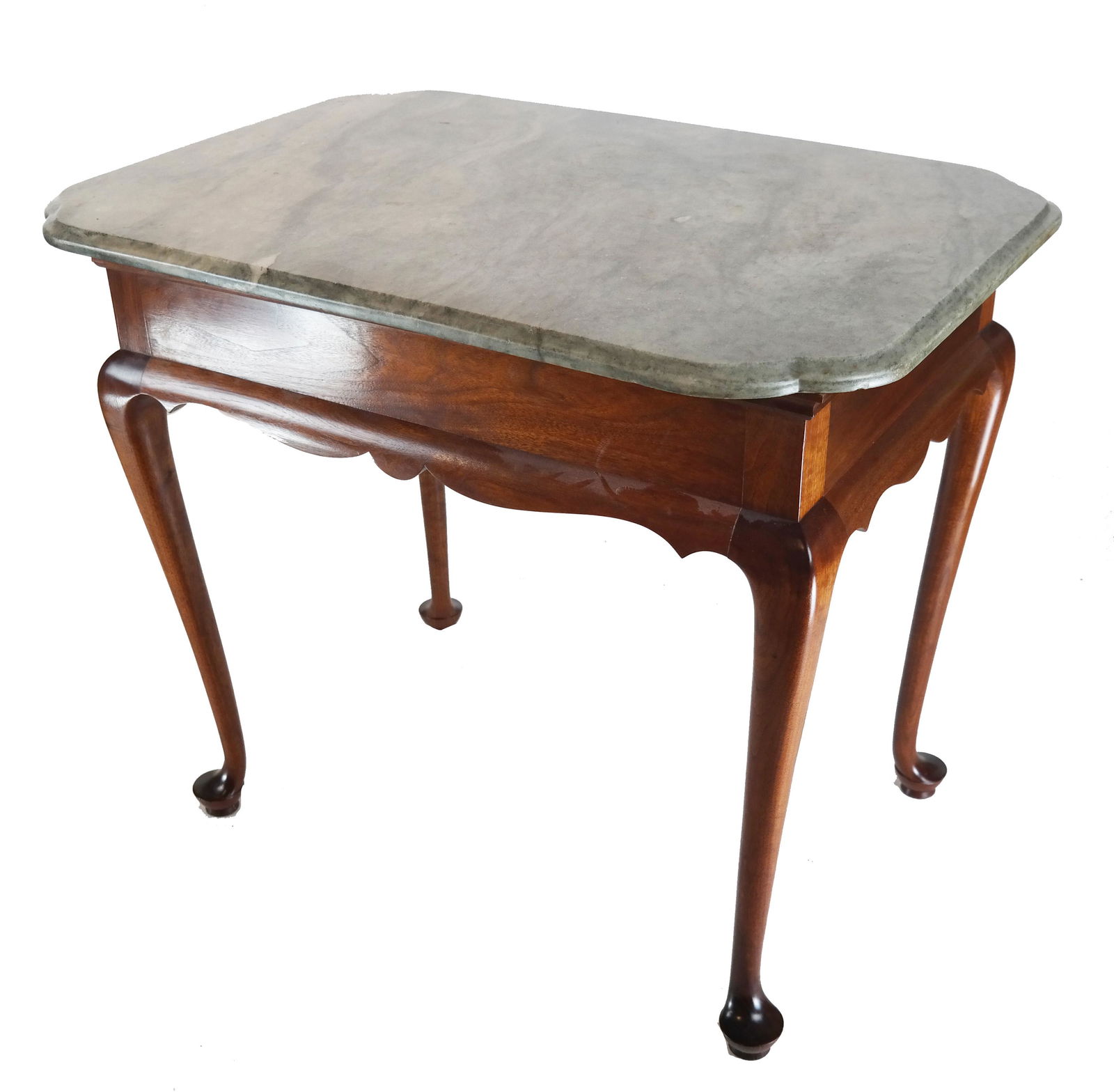 Queen Anne-Style Marble Top Table (1 of 7)