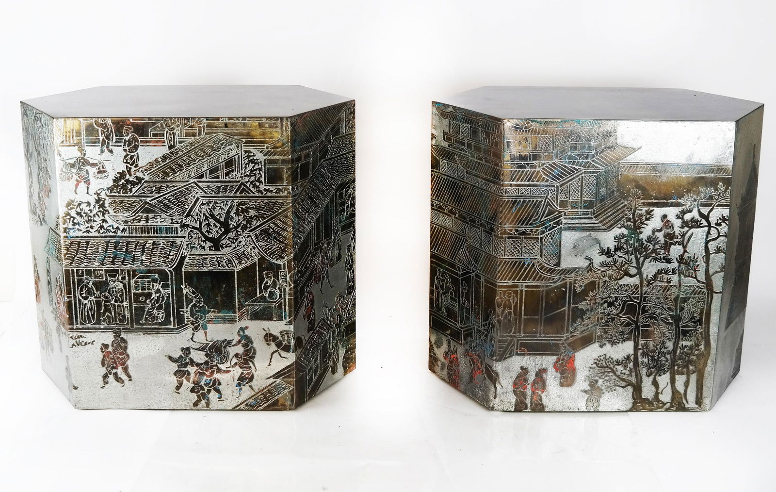Philip & Kelvin LAVERNE - Two Bronze Side Tables (1 of 16)