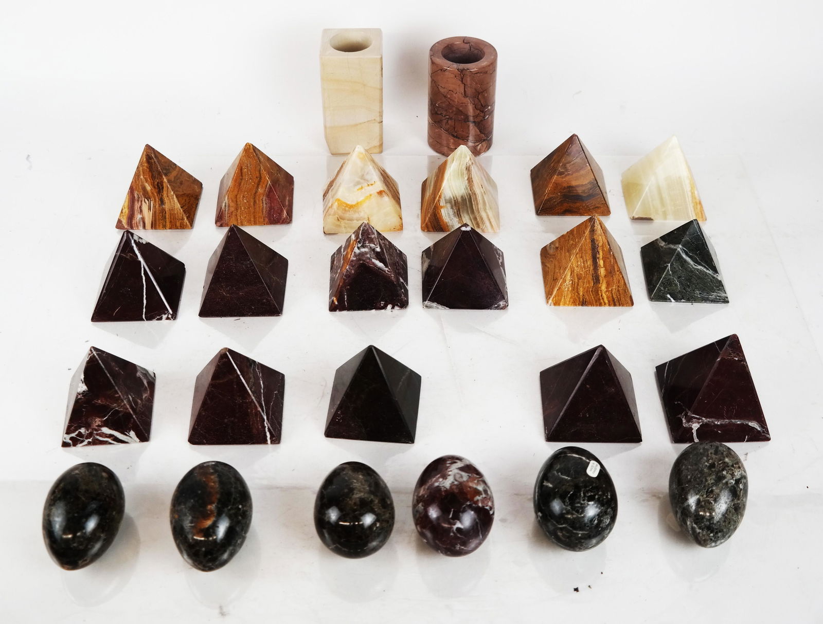 Lot of 25 Marble, Semi-Precious Stone Objects (1 of 6)