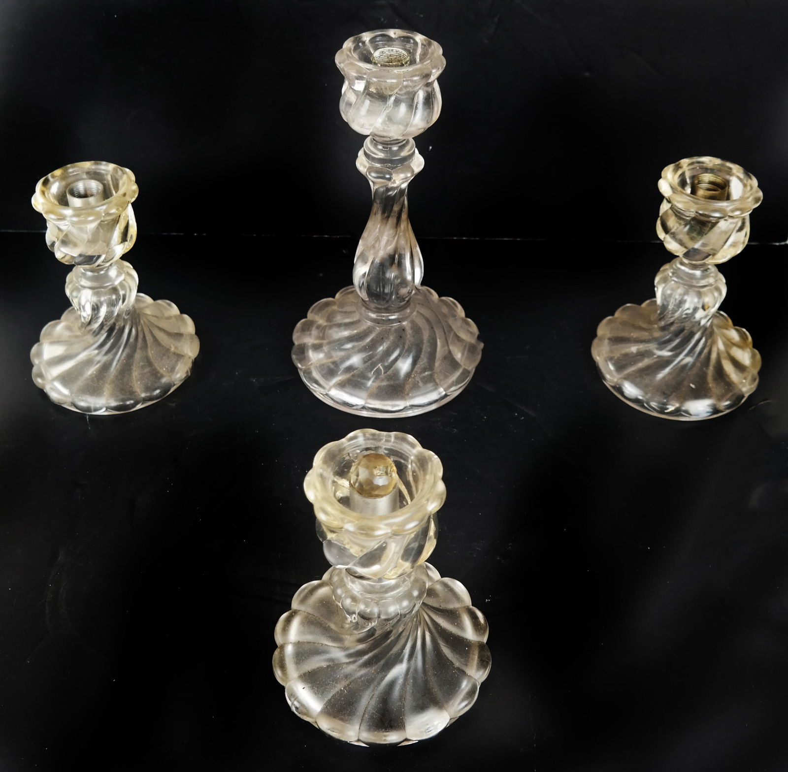 Lot of 4 Crystal Candlesticks (1 of 8)