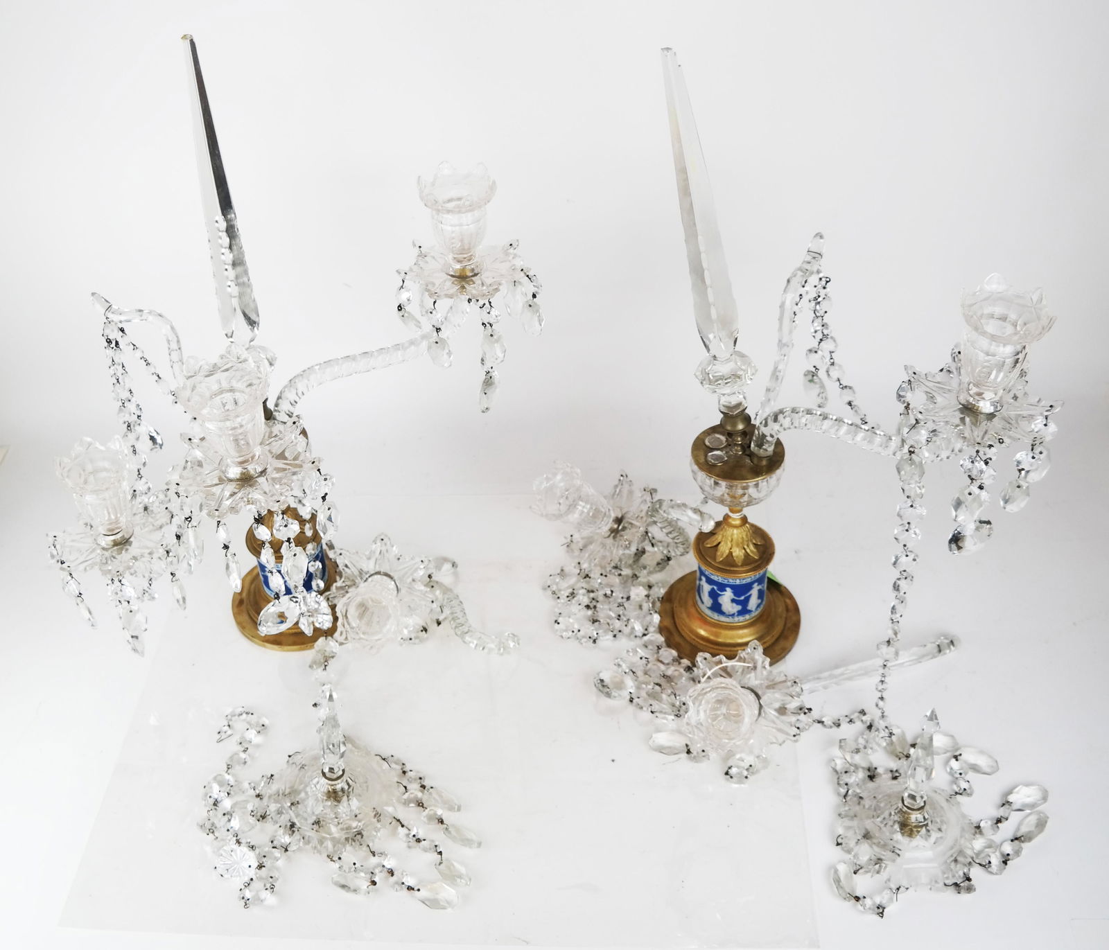 Pair of George III Cut Glass Candelabra (1 of 10)