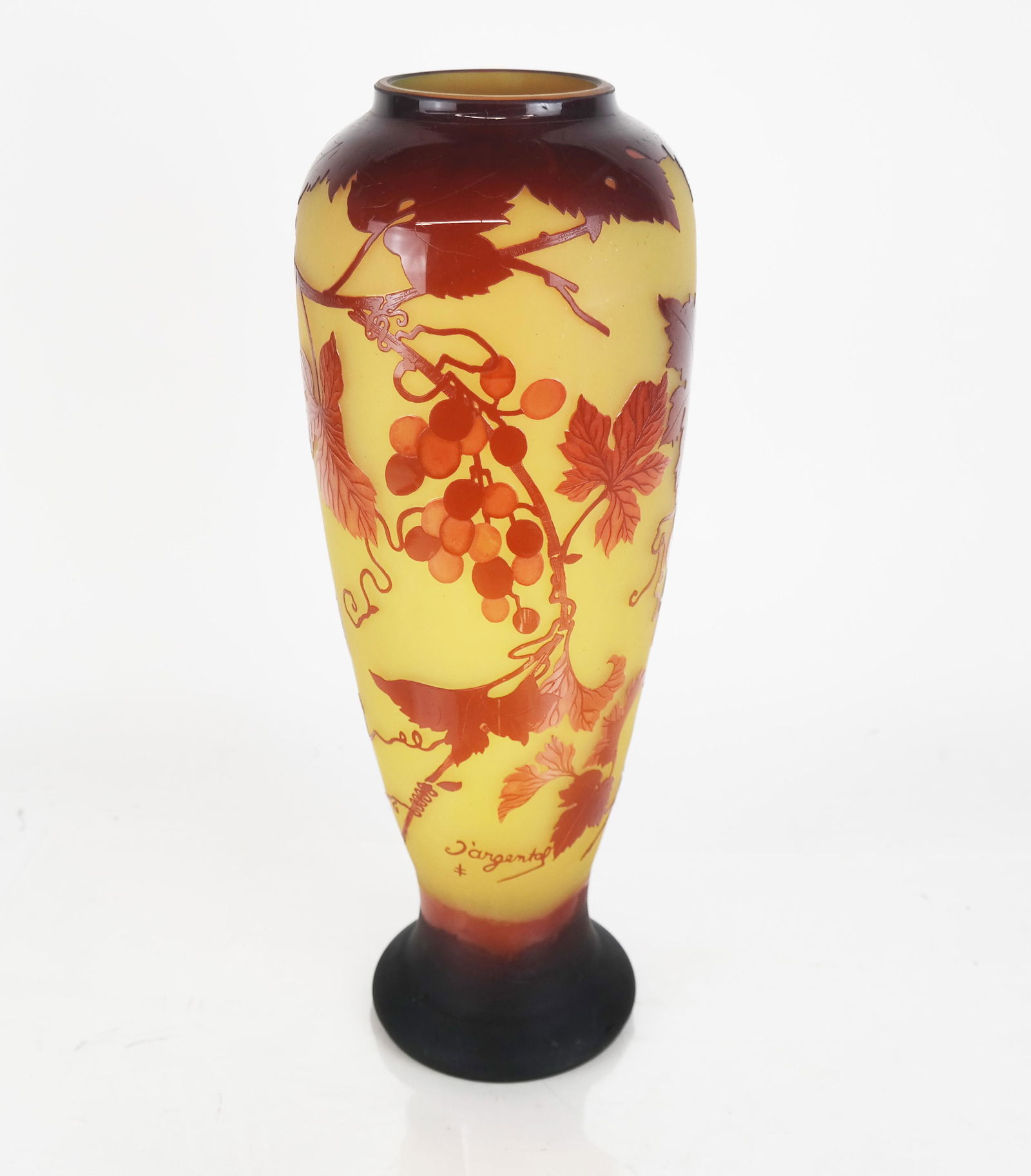 D'Argental France Cameo Glass Vase (1 of 7)