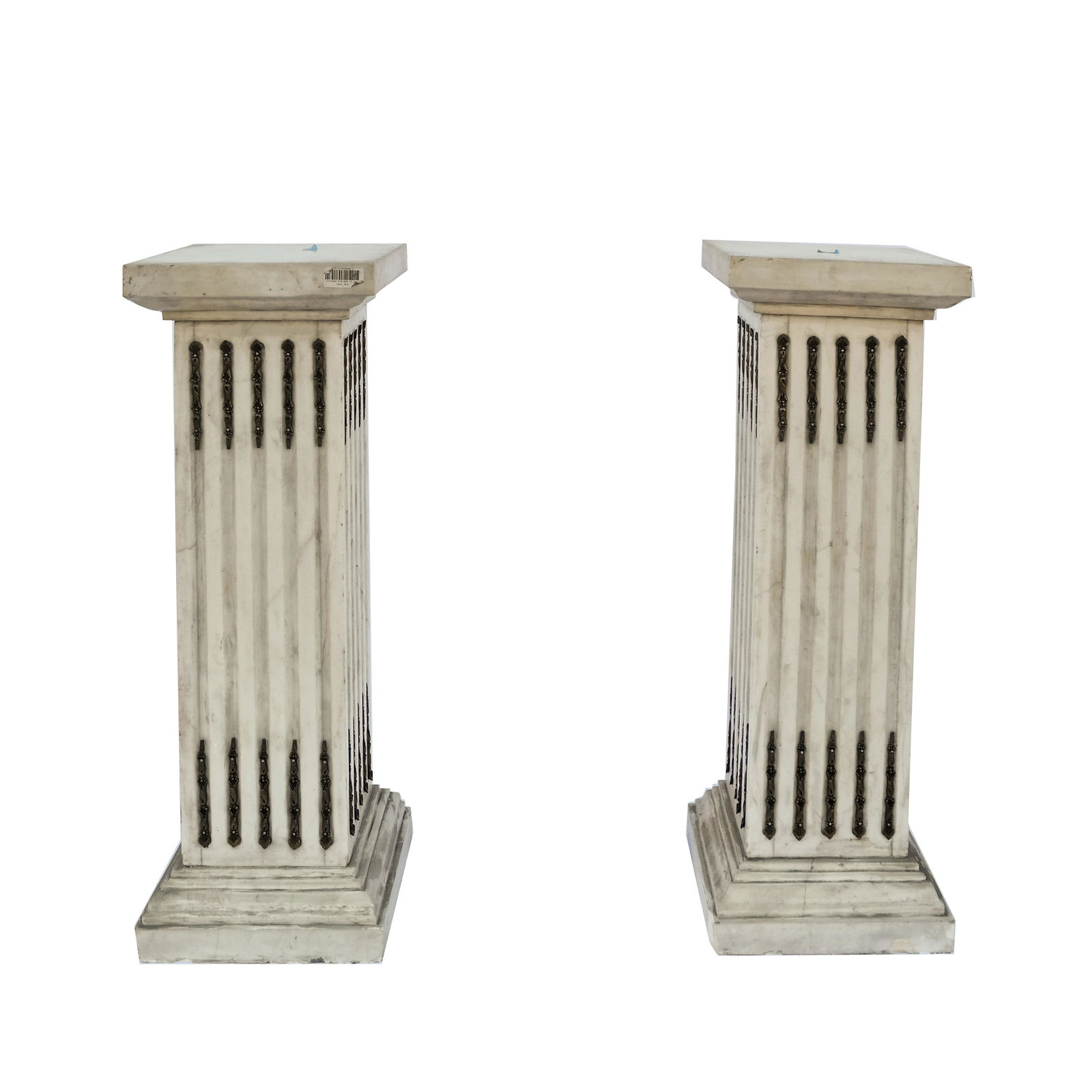Pair Neoclassical-Style Marble Pedestals (1 of 7)