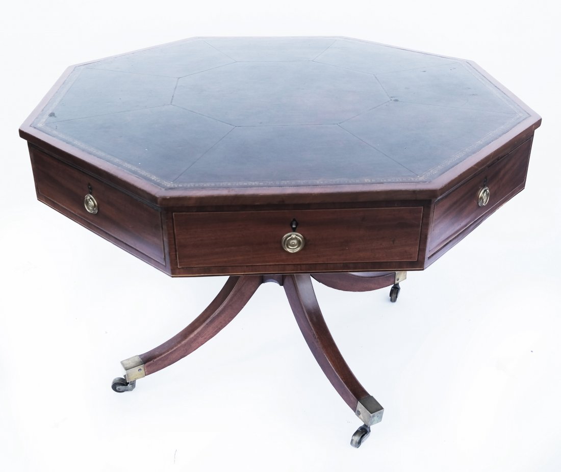 Antique English Mahogany Rent Table (1 of 8)