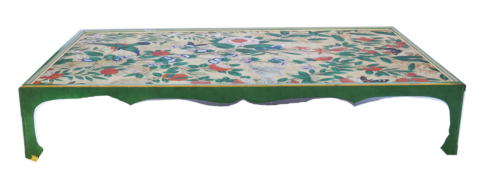Chinese Polychrome Panel Mounted as Table (1 of 5)