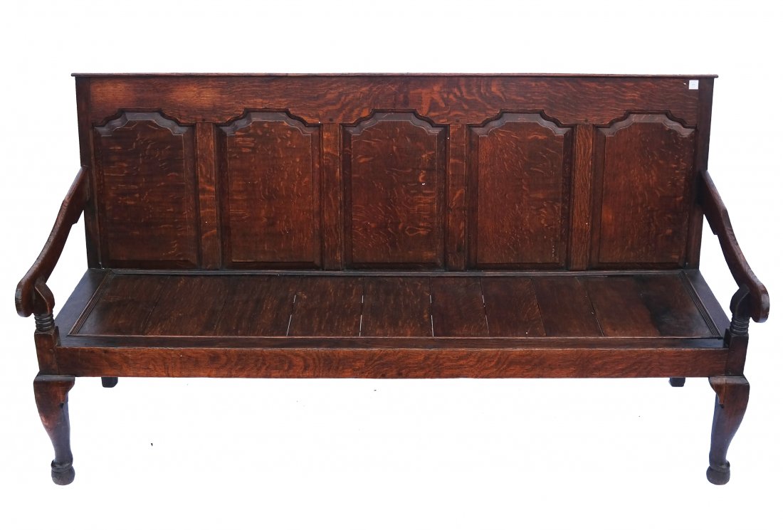 18th C. George III Oak Settle (1 of 6)