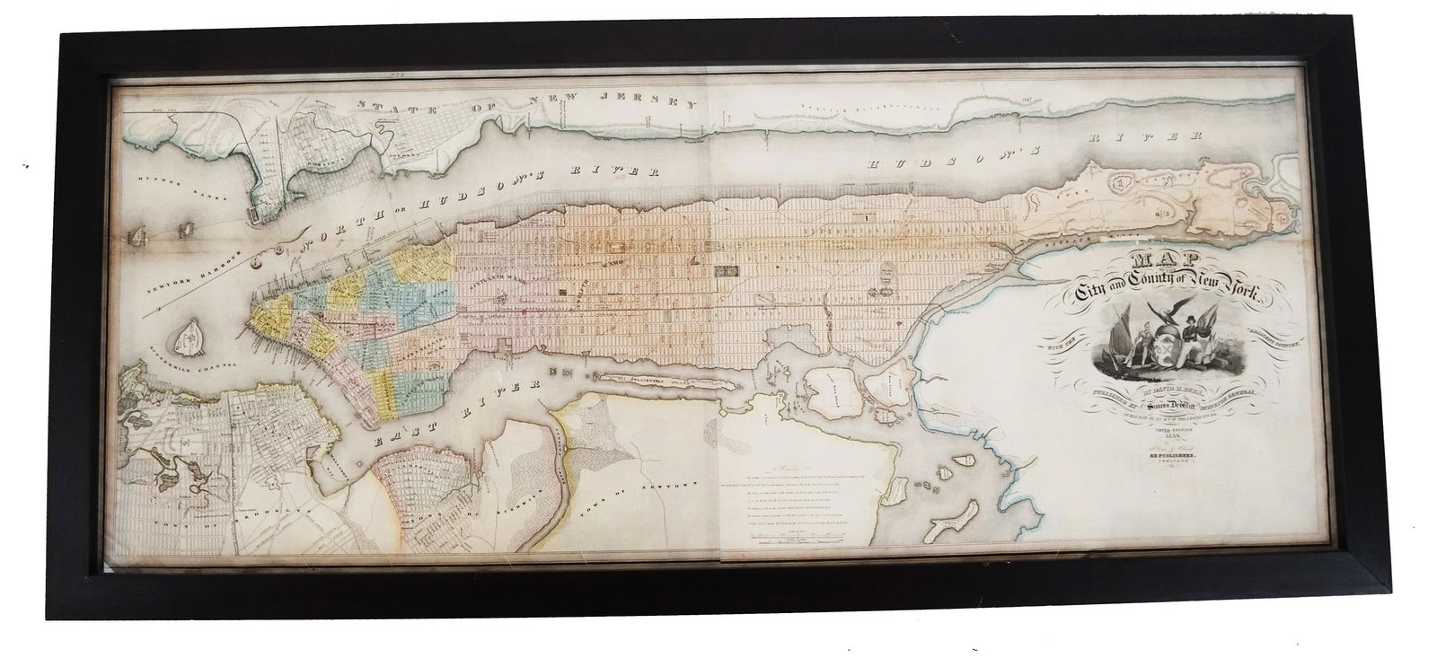 Framed Map of Manhattan (1 of 5)
